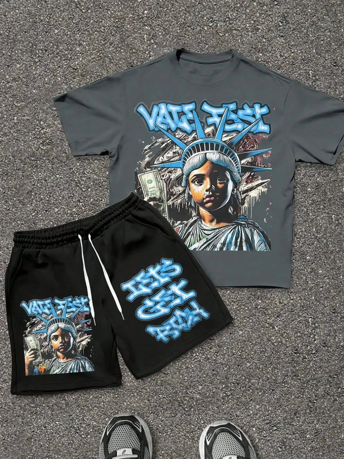 2026 Summer New Men's Suit with 3D Print Breathable Lightweight and Comfortable for Roller Skating Hip-Hop Style Men's Clothing