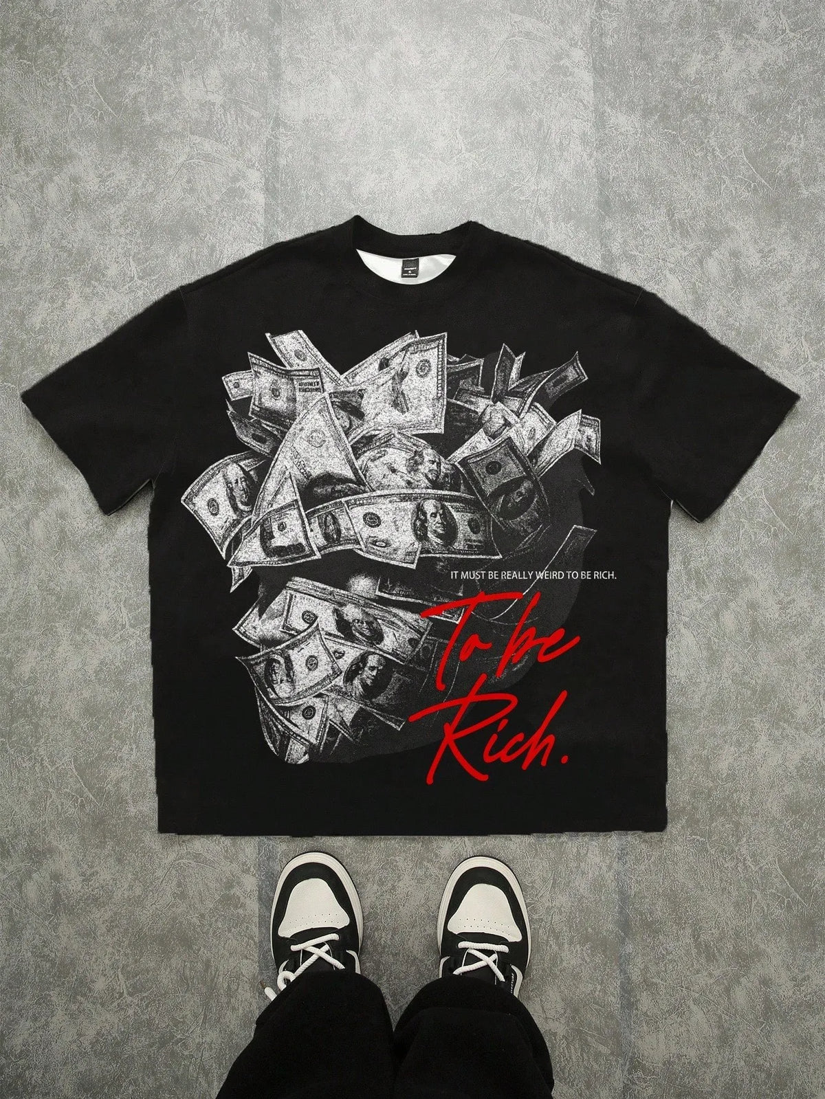 2026 Summer Men's T-shirt with Letter Print Breathable and Lightweight Casual Roller Skating Hip-Hop Style Male T-shirt