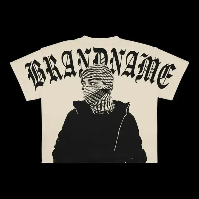 Streetwear T Shirt Clothes Hip Hop Rock Street Character Graphic Print Oversized T-Shirt Mens New Punk Short Sleeve Tops