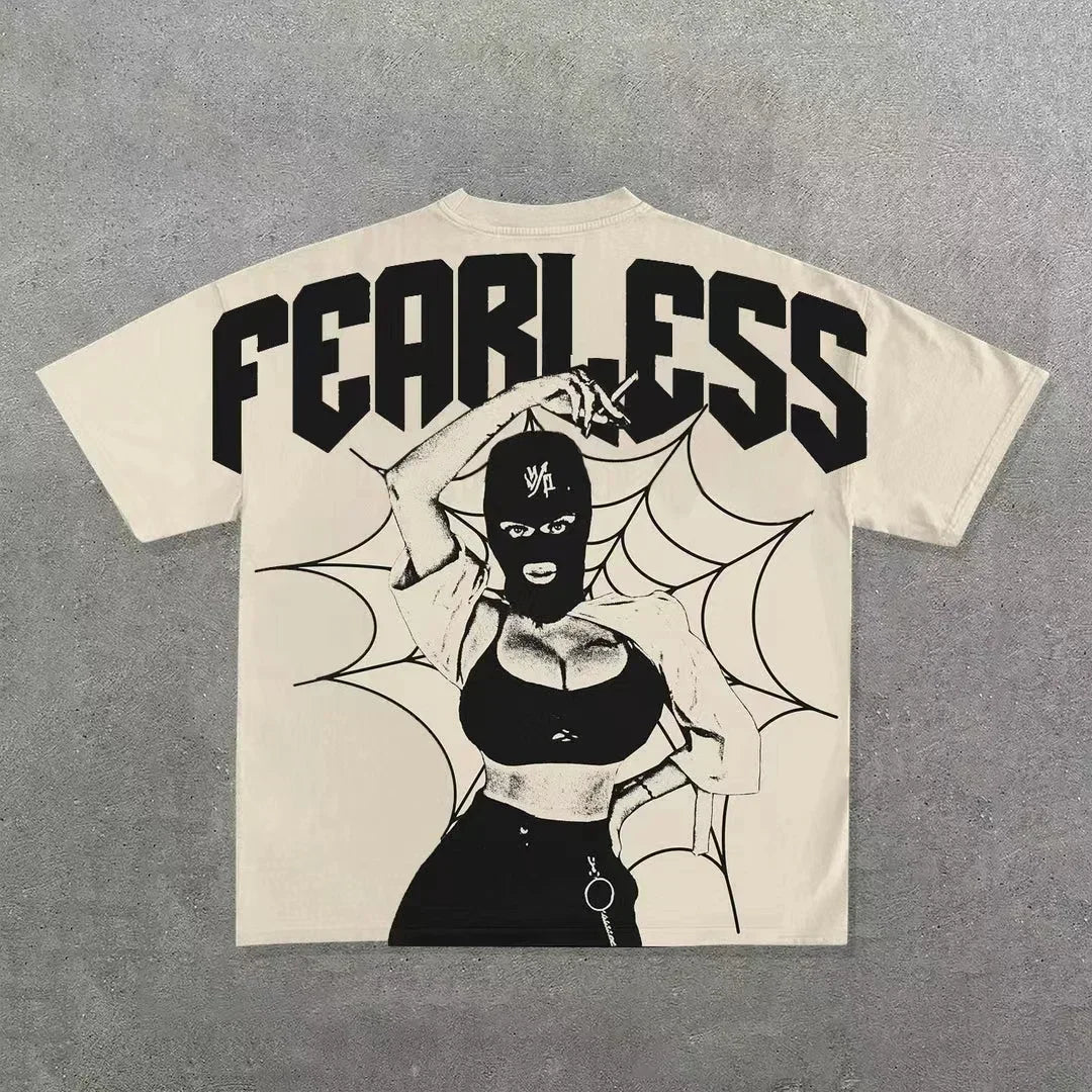 Streetwear T Shirt Clothes Hip Hop Rock Street Character Graphic Print Oversized T-Shirt Mens New Punk Short Sleeve Tops
