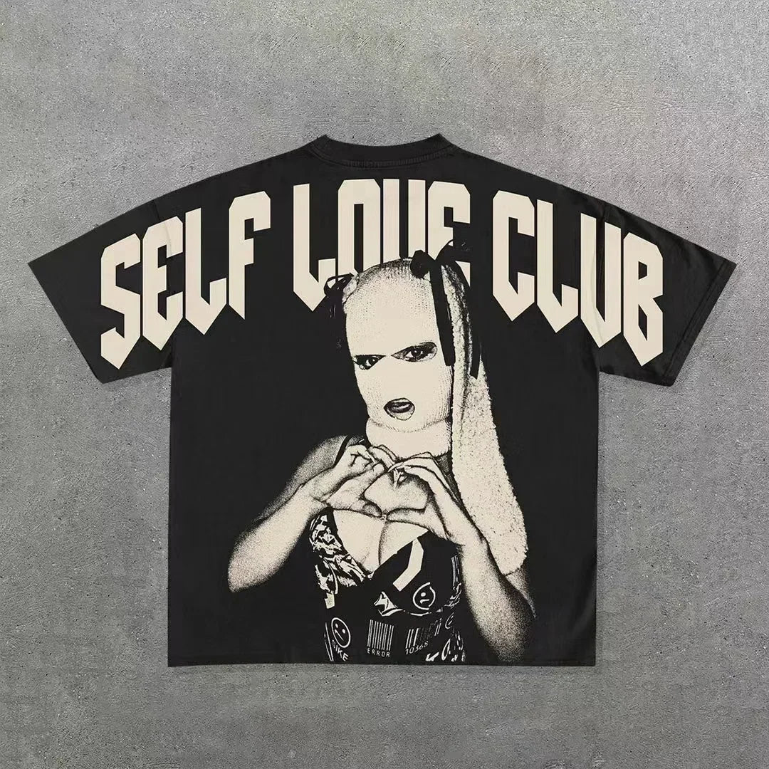 Streetwear T Shirt Clothes Hip Hop Rock Street Character Graphic Print Oversized T-Shirt Mens New Punk Short Sleeve Tops