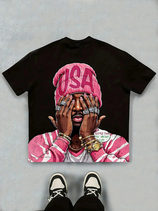 The New Men's T-shirt for The Summer of 2026 Features A Casual Fashionable Comfortable Soft and Breathable 3D Pattern Print Y2k