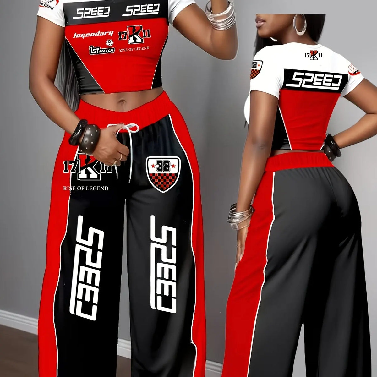 2026 Hot Girl Hip-hop Sports Street Printed Casual Wide-leg Pants Womens Kids Fashion Letter Long Pants