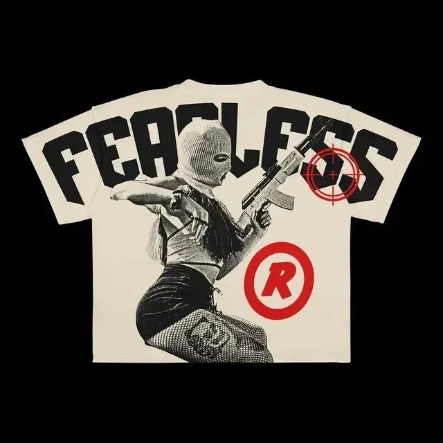Streetwear T Shirt Clothes Hip Hop Rock Street Character Graphic Print Oversized T-Shirt Mens New Punk Short Sleeve Tops