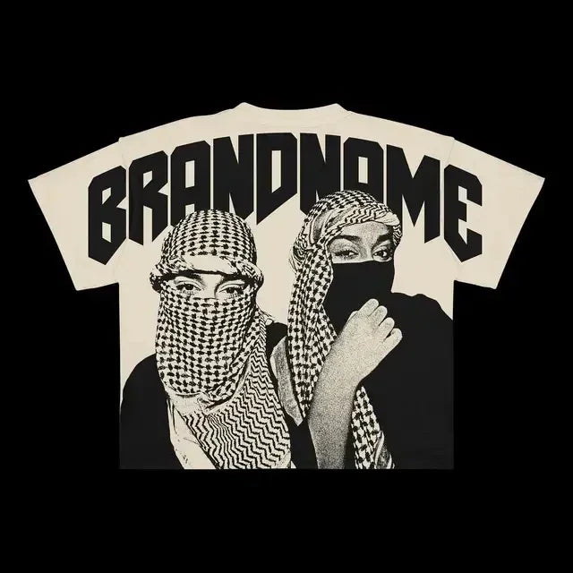 Streetwear T Shirt Clothes Hip Hop Rock Street Character Graphic Print Oversized T-Shirt Mens New Punk Short Sleeve Tops