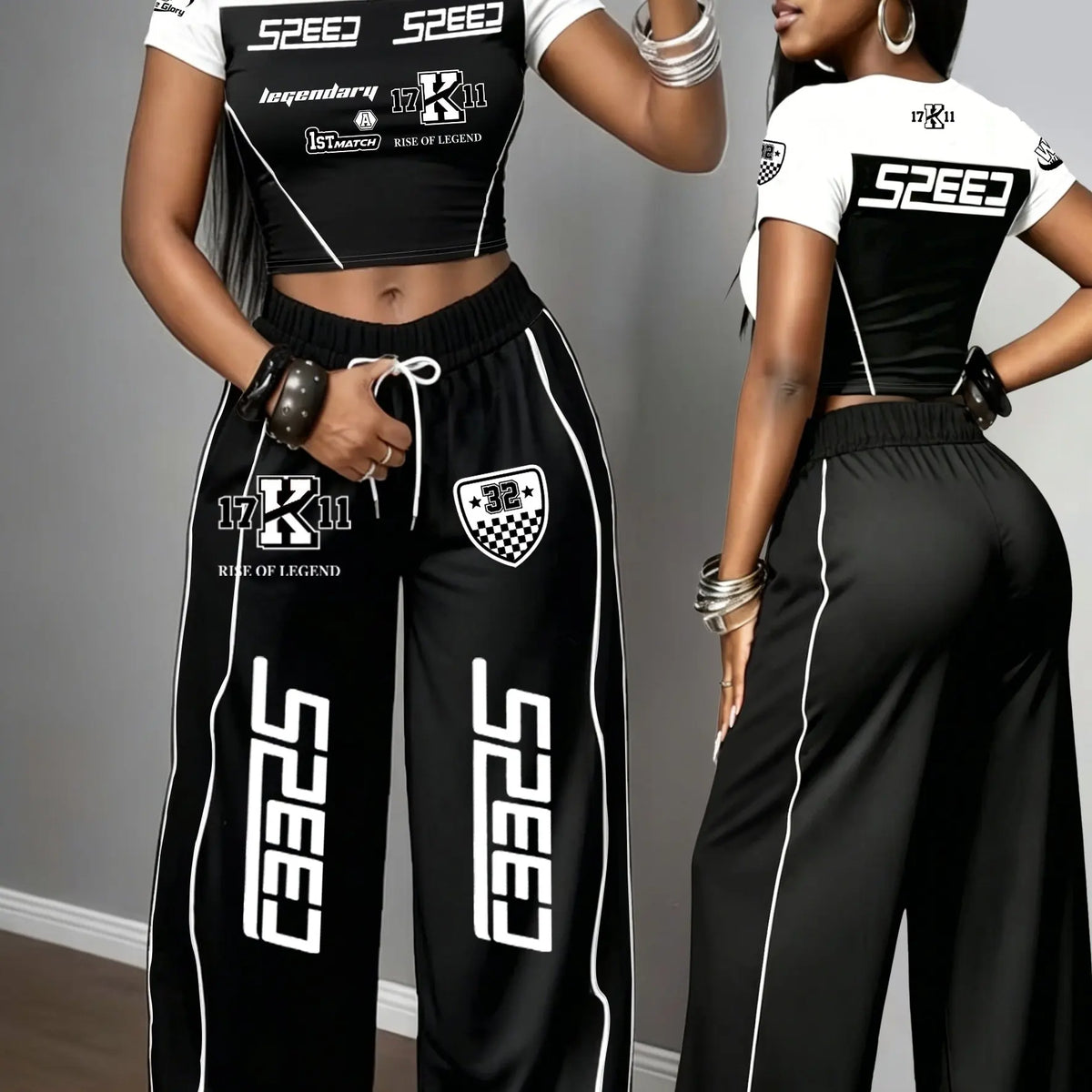2026 Hot Girl Hip-hop Sports Street Printed Casual Wide-leg Pants Womens Kids Fashion Letter Long Pants