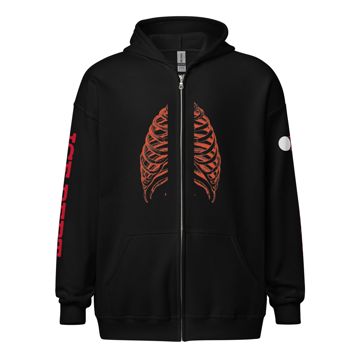 Unisex Ice Dept. Bone zip hoodie